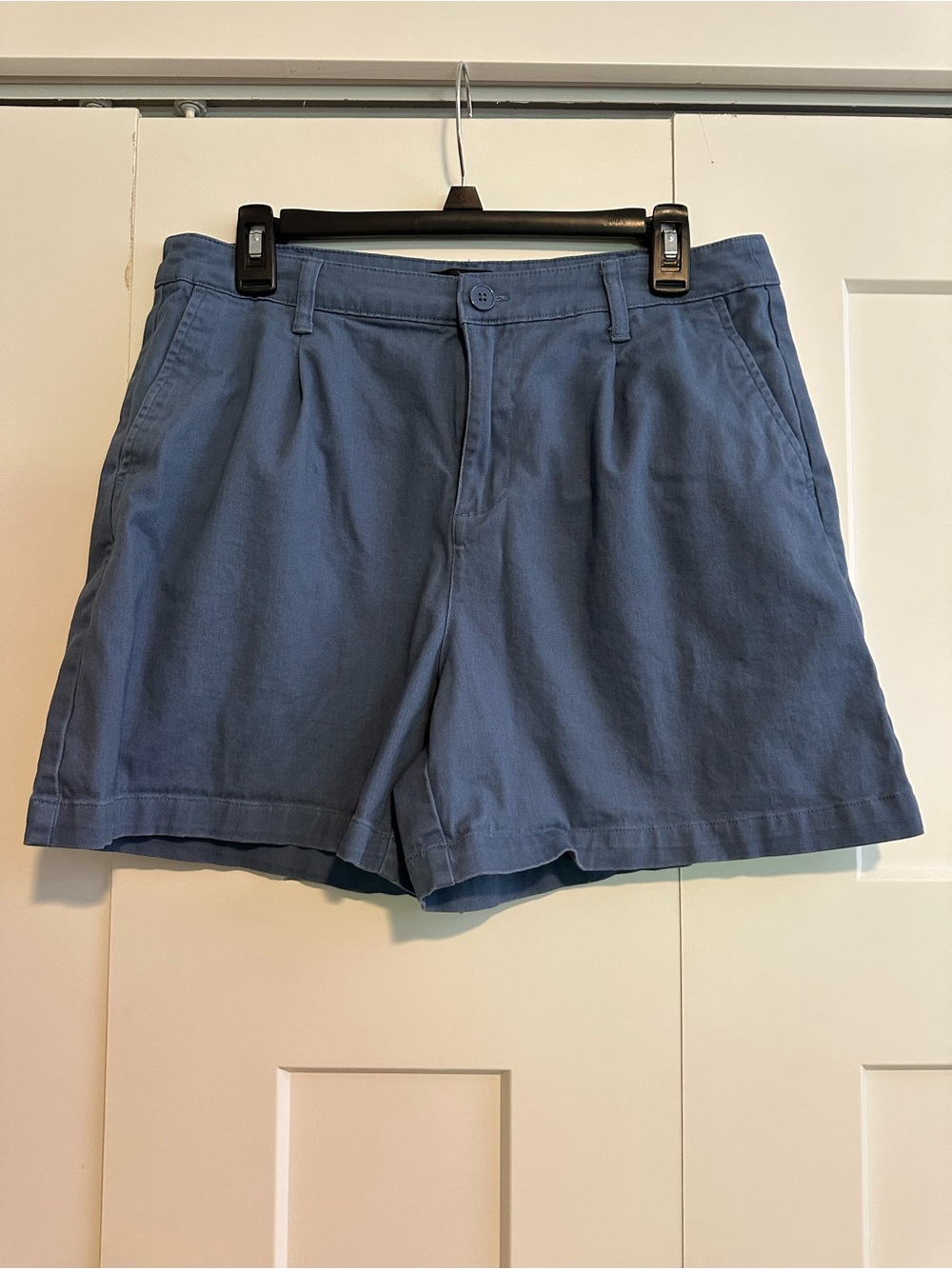 Banana Republic Dusty Blue Mid Rise Chino Shorts